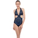 Minimalistic Knowledge Mathematics Trigonometry Halter Front Plunge Swimsuit View1