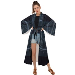 Minimalistic Knowledge Mathematics Trigonometry Maxi Kimono by Ket1n9