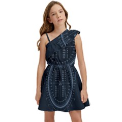 Minimalistic Knowledge Mathematics Trigonometry Kids  One Shoulder Party Dress by Ket1n9