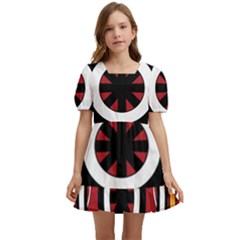 Toraja Pattern Pa barre Allo Kids  Short Sleeve Dolly Dress by Ket1n9