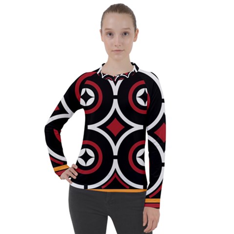 Toraja Pattern Ne limbongan Women s Pique Long Sleeve T-shirt by Ket1n9