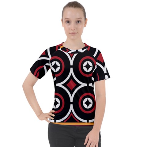 Toraja Pattern Ne limbongan Women s Sport Raglan T-shirt by Ket1n9