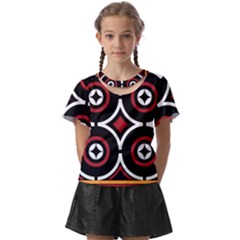 Toraja Pattern Ne limbongan Kids  Front Cut T-shirt by Ket1n9