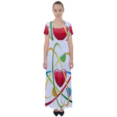 Love High Waist Short Sleeve Maxi Dress by Ket1n9