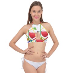 Love Cross Front Halter Bikini Top by Ket1n9