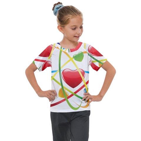 Love Kids  Mesh Piece T-shirt by Ket1n9