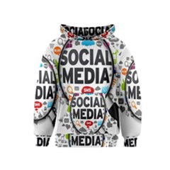 Social Media Computer Internet Typography Text Poster Kids  Pullover Hoodie by Ket1n9