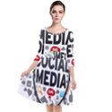 Social Media Computer Internet Typography Text Poster Quarter Sleeve Waist Band Dress View1