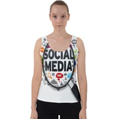 Social Media Computer Internet Typography Text Poster Velvet Tank Top by Ket1n9