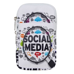 Social Media Computer Internet Typography Text Poster Waist Pouch (small) by Ket1n9