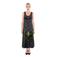 Green Android Honeycomb Gree Sleeveless Maxi Dress by Ket1n9