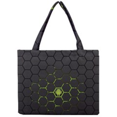 Green Android Honeycomb Gree Mini Tote Bag by Ket1n9