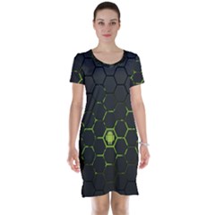 Green Android Honeycomb Gree Short Sleeve Nightdress by Ket1n9