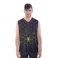 Green Android Honeycomb Gree Men s Basketball Tank Top by Ket1n9