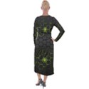 Green Android Honeycomb Gree Velvet Maxi Wrap Dress View2