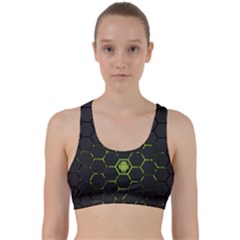 Green Android Honeycomb Gree Back Weave Sports Bra by Ket1n9