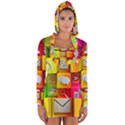 Colorful 3d Social Media Long Sleeve Hooded T-shirt View1