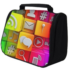 Colorful 3d Social Media Full Print Travel Pouch (big) by Ket1n9