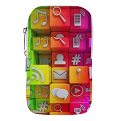 Colorful 3d Social Media Waist Pouch (small) by Ket1n9