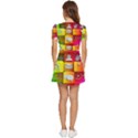 Colorful 3d Social Media V-Neck High Waist Chiffon Mini Dress View4