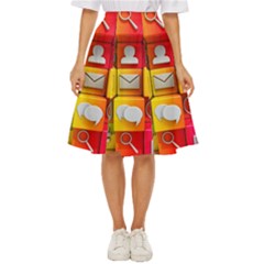 Colorful 3d Social Media Classic Short Skirt