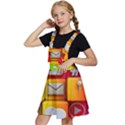 Colorful 3d Social Media Kids  Apron Dress View2