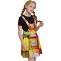 Colorful 3d Social Media Kids  Apron Dress View3