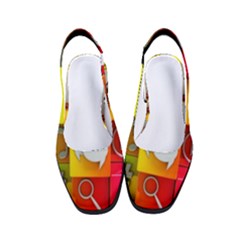 Colorful 3d Social Media Women s Classic Slingback Heels by Ket1n9