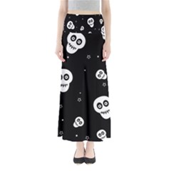 Skull Pattern Full Length Maxi Skirt by Ket1n9