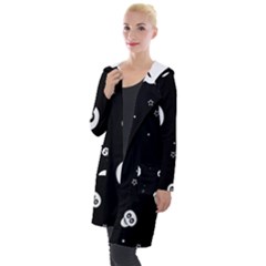 Skull Pattern Hooded Pocket Cardigan by Ket1n9