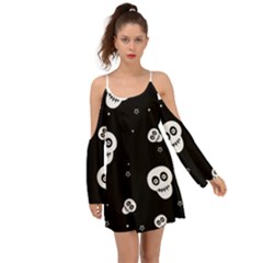 Skull Pattern Boho Dress by Ket1n9