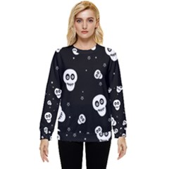 Skull Pattern Hidden Pocket Sweatshirt