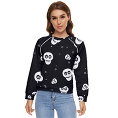 Skull Pattern Women s Long Sleeve Raglan T-shirt