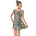 Vintage World Map Kids  Cap Sleeve Dress View1