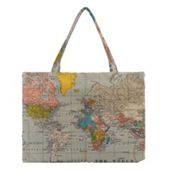 Vintage World Map Medium Tote Bag by Ket1n9