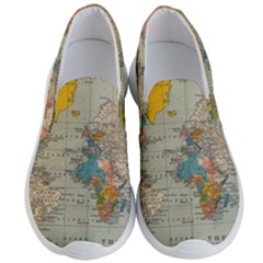 Vintage World Map Men s Lightweight Slip Ons by Ket1n9