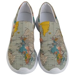 Vintage World Map Women s Lightweight Slip Ons by Ket1n9