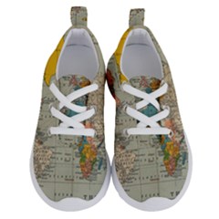 Vintage World Map Running Shoes by Ket1n9