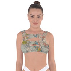 Vintage World Map Bandaged Up Bikini Top by Ket1n9