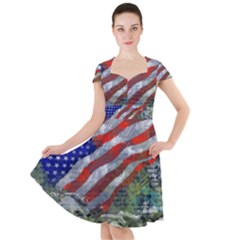 Usa United States Of America Images Independence Day Cap Sleeve Midi Dress by Ket1n9