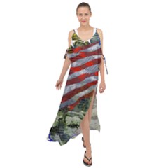 Usa United States Of America Images Independence Day Maxi Chiffon Cover Up Dress by Ket1n9