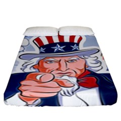 United States Of America Images Independence Day Fitted Sheet (king Size) by Ket1n9