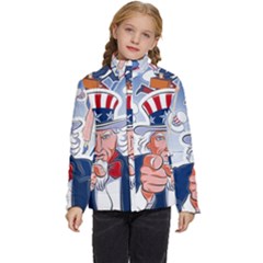 United States Of America Images Independence Day Kids  Puffer Bubble Jacket Coat by Ket1n9