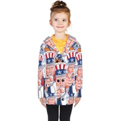 United States Of America Images Independence Day Kids  Double Breasted Button Coat by Ket1n9