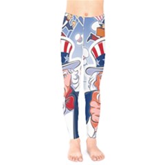 United States Of America Images Independence Day Kids  Leggings by Ket1n9