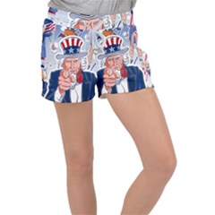 United States Of America Images Independence Day Women s Velour Lounge Shorts by Ket1n9