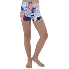 United States Of America Images Independence Day Kids  Lightweight Velour Yoga Shorts by Ket1n9