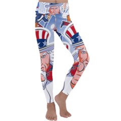 United States Of America Images Independence Day Kids  Lightweight Velour Classic Yoga Leggings by Ket1n9