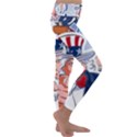 United States Of America Images Independence Day Kids  Lightweight Velour Classic Yoga Leggings View3