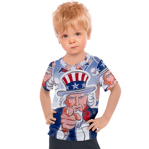 United States Of America Images Independence Day Kids  Sports T-shirt by Ket1n9